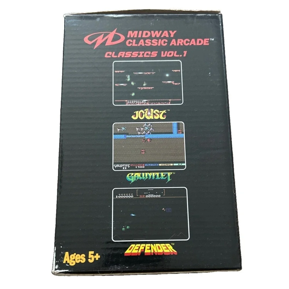 Midway Classic Arcade Plug & Play TV 3 Game Joust Defender Gauntlet 2 Vol 1 New